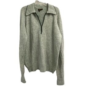 Vintage Sears Lambswool Half Zip Sweater XL Tall Cabin Grandpa Gorp